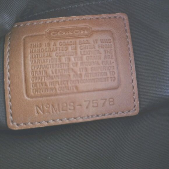 Coach 7578 Slim Demi Zip Shoulder Crossbody Bag Leather Ivory White Logo Lozenge - Picture 7 of 16